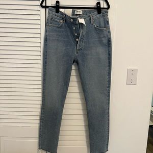 NWT AGOLDE Nico high rise Slim jeans